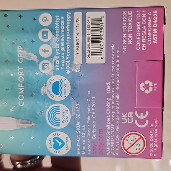 NWT Smiley Face Stationary Sticky Note Set & Pastel Glitter Pens; 3-Piece Bundle - Picture 9 of 9